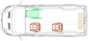 Drive from Wheelchair - Ford Transit Floor Plan